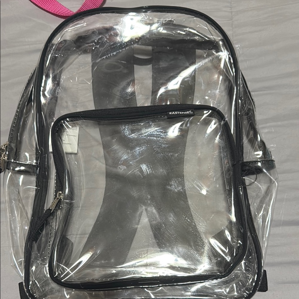 EASTON Clear Backpack with Black Trim
